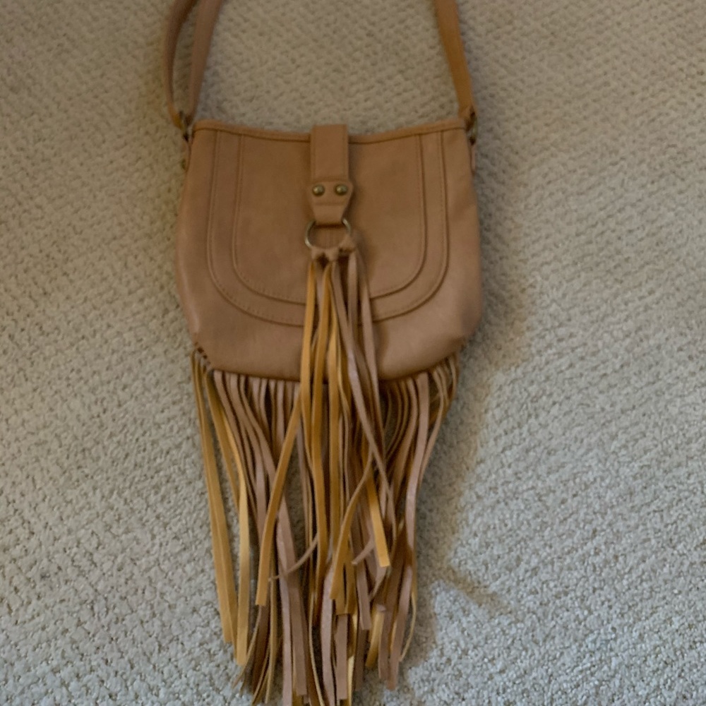 New Beige Fringe Purse